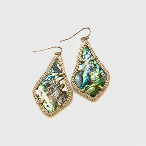 Kendra Scott Alex Gold Drop Earrings in Abalone